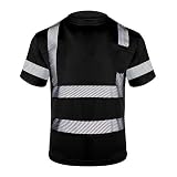 FONIRRA Hi Vis Safety T Shirt for Men Class 2 ANSI Reflective High Visibility Short Sleeves Work Shi