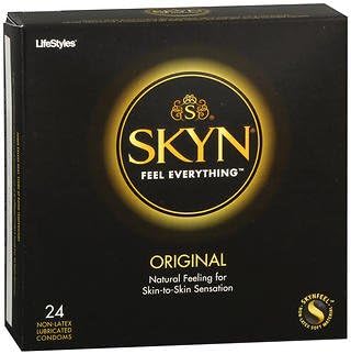 LifeStyles SKYN Original Non-Latex Lubricated Condoms - 24 ct, Pack of 4