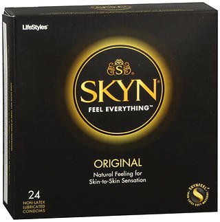 LifeStyles SKYN Original Non-Latex Lubricated Condoms - 24 ct, Pack of 4