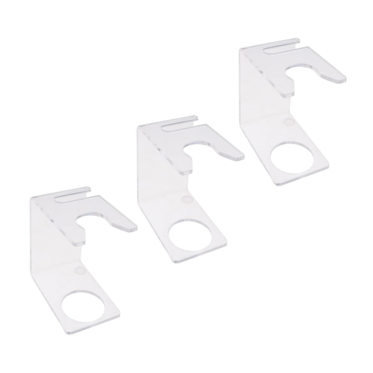 NOLITOY 3-in-1 Acrylic Beard Brush Razor Holder Stand Compact Shaving Rack for Travel for Father's Day or Birthday