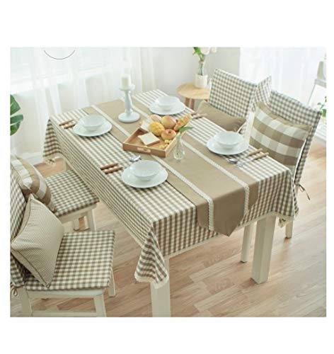 Nappe ronde de salon en lin pour table basse et repas