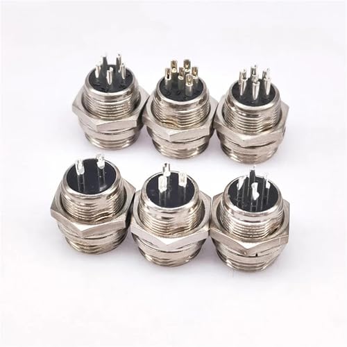 Conector de 12mm tipo aviación GX12 de 3 pines para soldar cables sin interferencias, pack de 10 3