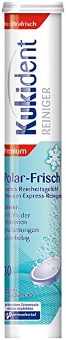 Kukident Plus Premium Polar Fresh Dentures Cleaning Tablets, 6 Pack (6 Packs of 30)