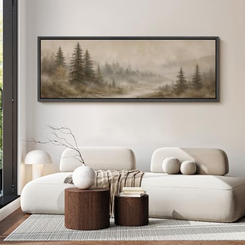 Image of MUDECOR Large Framed Canvas Print Wall Art Pine Stream for Living Room