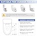 Bonxrdun Electric Bidet Toilet Seat Elongated, Slow Close Seat, Warm Air Dryer, Remote Control, LED Light, Smart Heated Bidet Seat, Temp Adjustable Toilet Lid