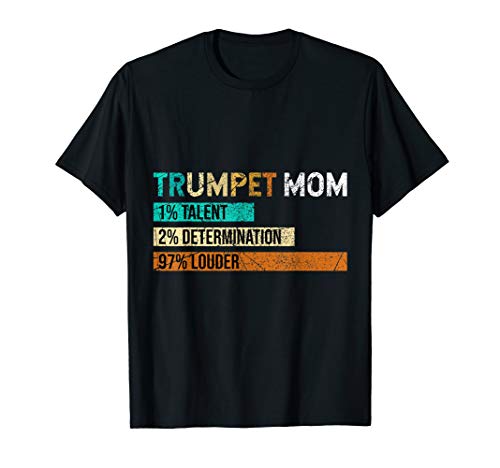 Trumpet Mom Marching Band Mother High School Instrument Gift T-Shirt