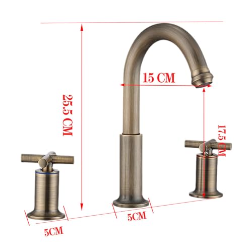 Robinet lavabo 3 trous mitigeur haut de gamme avec bec orientable et double commande de précision - 4