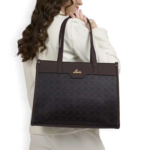 Image of Lavie Women's Mono Nina Box Satchel Bag | Satchel Handbag for Work | Ladies Purse | Stylish Shoulder Bag | Gift for Women