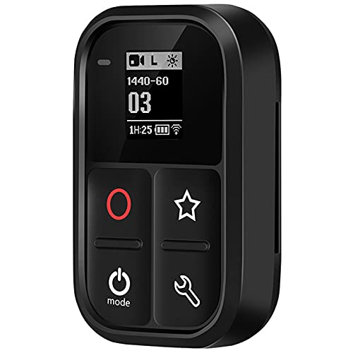 TELESIN Upgraded Smart WiFi Remote Control, Waterproof Camera Controller with LCD Screen Indicator for Go Pro Max Hero 8 Hero 7 Hero 6 Hero 5 Black, Hero 4, Session 4/5 Accessories