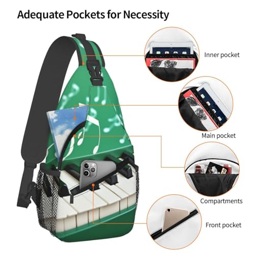 Bolso Cruzado de Hombre Negro Tipo Sling para Excursión miniatura 5