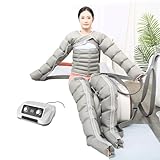 Beinmassagegerät mit Lymphdrainage Funktion - Luftkompressions-Gerät für Beine, 6-Kammer, Schmerzlinderung, Durchblutungsförderung, Für Lipödem und Venenprobleme