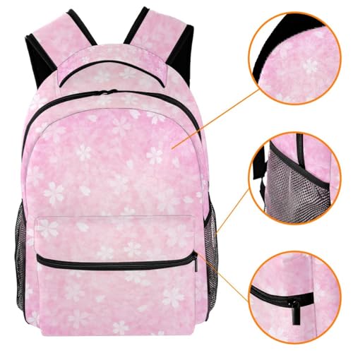Sac à dos imprimé fleurs rose multicolore de taille moyenne - 3