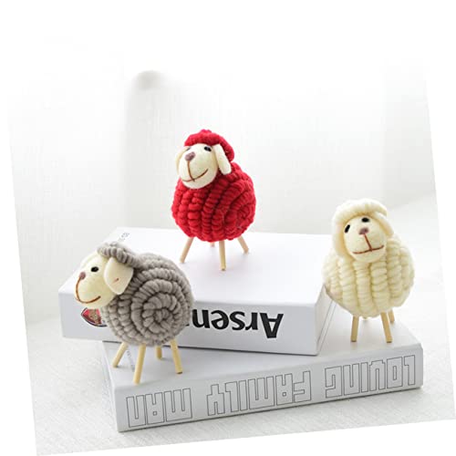 Veemoon Xmas Ornament Mini Lamb Mini Sheep Decor Christmas Sheep Ornament Lamb Craft Christmas Ornament Sheep Doll Crafts Ornaments Bamboo Nordic Red Accessories Desktop Adornment #TOP7
