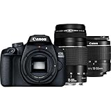 Canon EOS 4000D + 18-55 DC + 75-300 DC Boîtier d appareil-Photo SLR 18 MP 5184 x 3456 Pixels Noir - Appareils Photos numériques (18 MP, 5184 x 3456 Pixels, Full HD, 436 g, Noir)