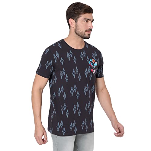 Image of Spykar Men's Printed Slim Fit T-Shirt