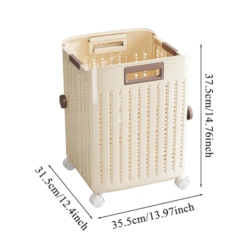 Panier à linge avec roulettes et conteneur pliable gain de place - 6