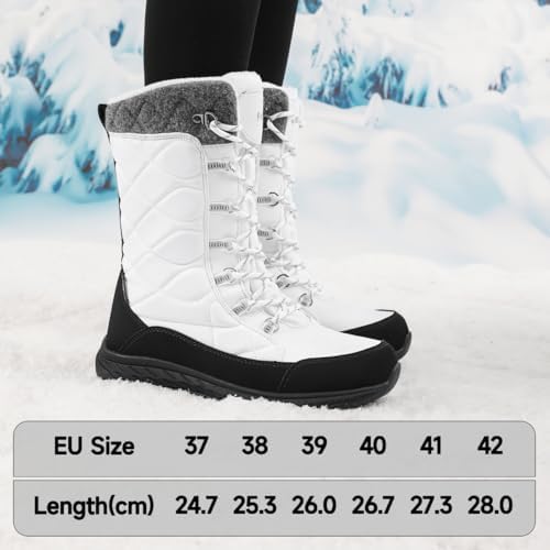Dames winterlaarzen warm gevoerde sneeuwlaarzen winterschoenen antislip comfortabel waterdicht trekking snowboots maat 37-42, zwart, 41 EU Dames winterlaarzen warm gevoerde sneeuwlaarzen winterschoenen antislip comfortabel waterdicht trekking snowboots maat 37-42, zwart, 41 EU
