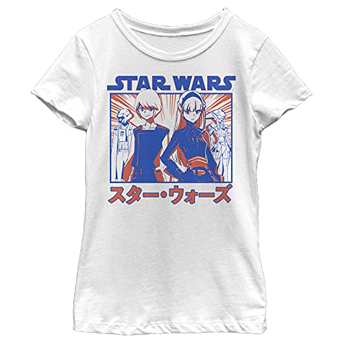 STAR WARS Visions Twins Anime Girl's Solid Crew Tee