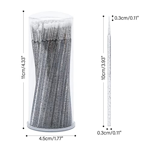 G2PLUS 400PCS Micro Applicators, Crystal Black Eyelash Extension Applicators for Eyelashes Extensions Crafting - Image 3