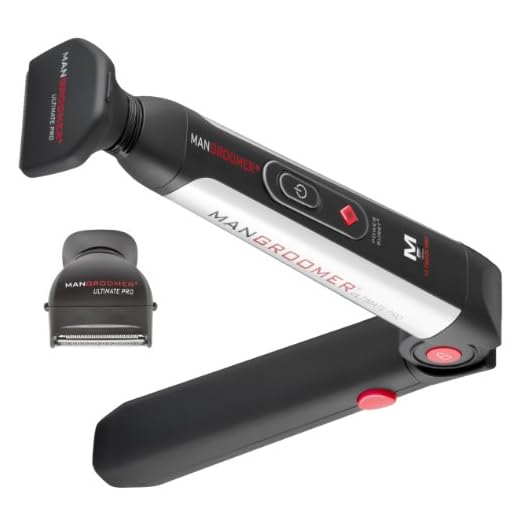 MANGROOMER - ULTIMATE PRO Back Shaver with 2 Shock Absorber Flex Heads, Power Hinge, Extreme Reach Handle and Power Burst