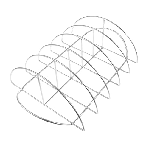 Holibanna 1Pc Stainless Steel Chicken Wing Rack Durable BBQ Grill Stand for Heat Distribution for Outdoor Grilling Camping and Picnics Silver