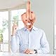 Mittelfinger Maske, Lustige Masken, Finger Vollkopf Latex Realistische Lustige Kopfmaske Erwachsene Gruselige Latex Mittelfinger Maske Kostüm Party Kopfbedeckung
