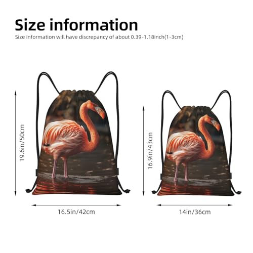 Drawstring Backpack Flamingo Is Drinking Water Drawstring Bag Sports String Bag Gym Sackpack for Women Men2