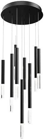 ET2 Diaphane - 32.5 Inch 45W 9 LED Pendant-Black Finish