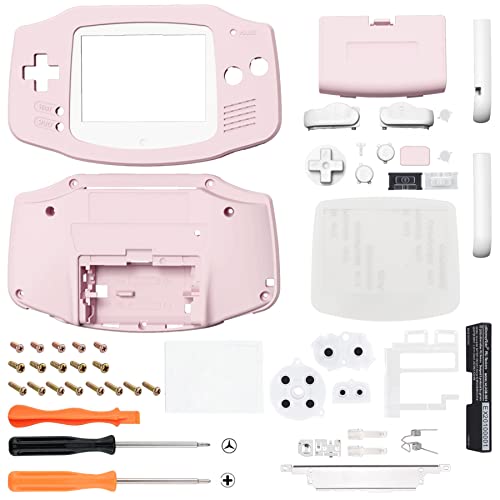 Image of IPS Ready Upgraded eXtremeRate Cherry Blossoms Pink Replacement Shell Full Housing Cover Buttons for Gameboy Advance GBA - Compatible with Both IPS & Standard LCD - Console & IPS Screen NOT Included