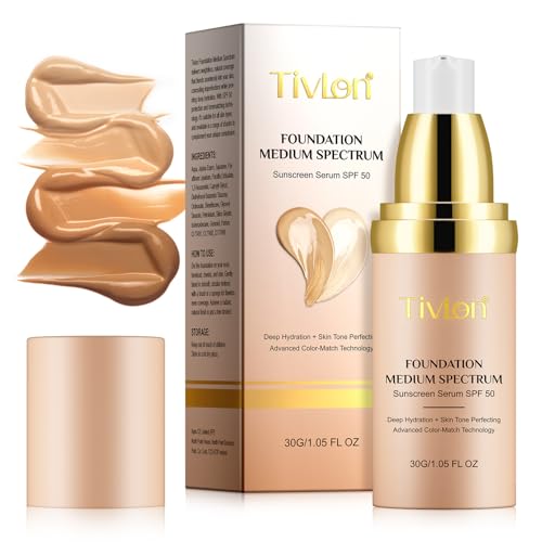 Farbe Wechselnde Warme Hautton Foundation,Foundation Cream, Warme Hautton Feuchtigkeitsspendende Foundation,Schwereloses Glattes Finish,Wasserfest Und Transfersicher Mit Spf50+ Für Alle Hauttypen 30Ml