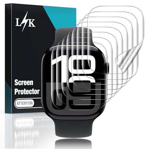 LϟK 8 Pièces Protection Écran pour Apple Watch Series 11/10 46mm - sans Bulles Haute Définition...