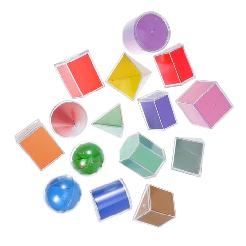 Jeu éducatif géométrique 15 pièces en plastique translucide