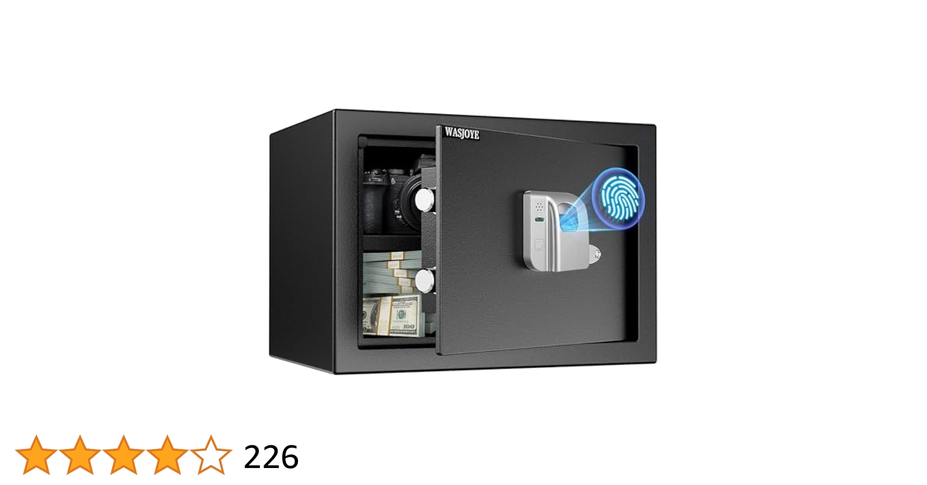 高精度✨22L指紋認証式 金庫 小型 電子金庫 家庭用 業務用 A4用紙対応 Amazon.co.jp: WASJOYE 指紋認証式 金庫 小型 電子金庫 家庭用
