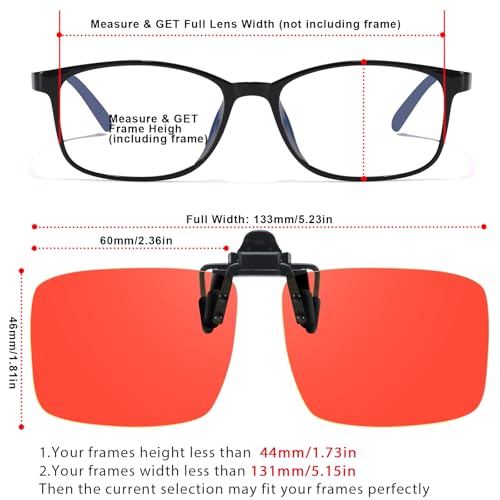 Image of VIEWBETTER 3 Pack Clip On Blue Light Blocking Glasses for Eyes Strain /Light-Sensitive Flip Up Computer Gaming Glasses