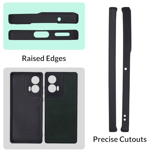 Image of SPRIG Compatible with Moto Edge 50 Fusion Premium PrimeMatte (Matte Leather TPU) Back Cover Drop Tested Shock Proof Mobile Case for Men, Women, Boys and Girls with Camera Protection (Green)