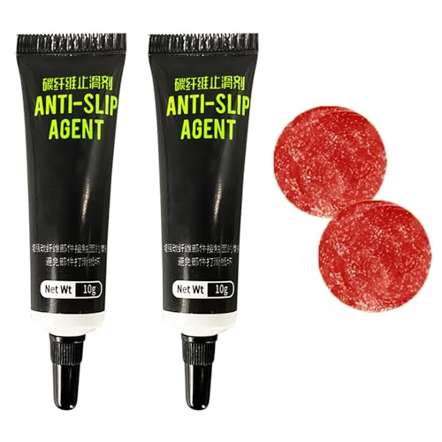Carbon Paste for Bike Seatpost - Bicycles Seatpost Nonslip Oil Pastels with Anti-Slip Formula - Carbon Assembly Paste for Stem Handlebars & Forks - 2 Pack (Red)