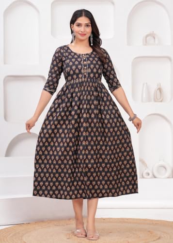 Image of Women Feeding Kurti for Women Cotton Maternity Kurta with Nursing Zip for Pre & Post Pregnancy
