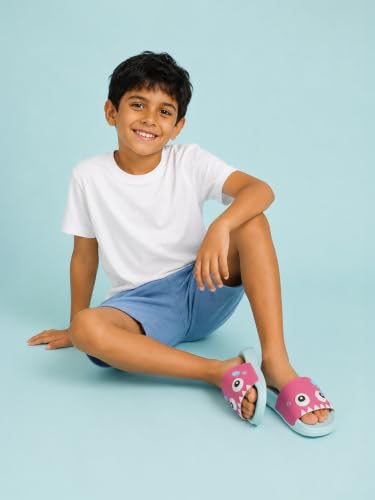 Image of URJO Kids's Sliders /Slippers Lightweight Super Flexible Arch Support Durable Anti Skid & Stylish Dailywear Sliders /Slippers for Boy's & Girl's