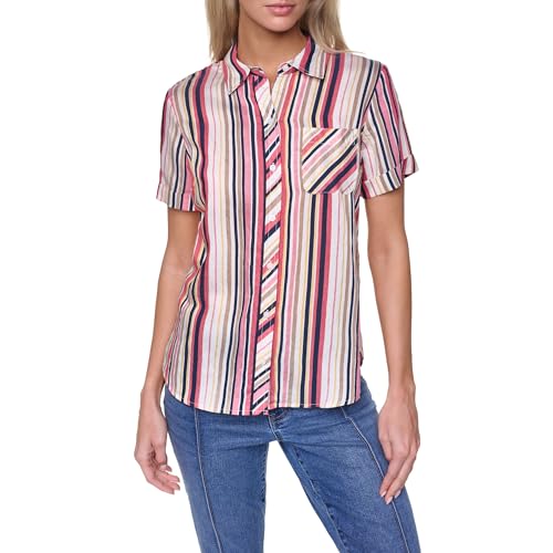 Image of Nautica Women's Button Front Short Sleeve Camp Shirt