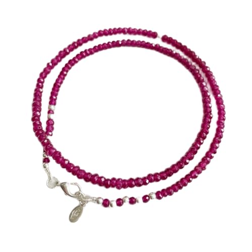 Collier de perles de quartz rose naturel 43 cm, accessoire de cou parfait pour le quotidien