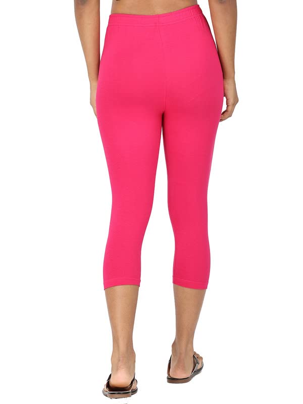 Image of Robinbosky Premium Stretchable Cotton Capri Legging for Women | Suitable for Formal wear & Casual wear | High-End Elastic Makes. The Leggings Squat Proof and Durable for Travel, Yoga, & Workout.