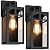 Outdoor Wall Lanterns, Exterior Waterproof Matte Black Wall Light Fixtures, Sconces Lighting with Clear Glass Shade, Anti-Rust E26 Socket Lights for Porch Entryway Patio, 2 Pack