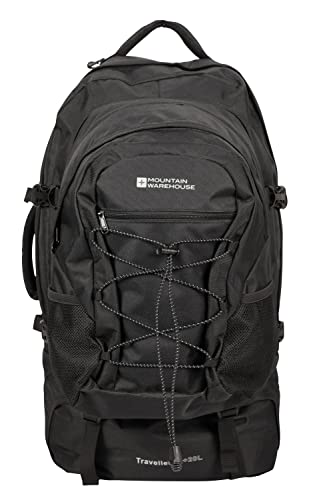 Mountain Warehouse Traveller 60L + 20L Rucksack - Large Backpack with Rain Cover, Detachable Daypack, Adjustable Back Support Travel Bag - For Camping, Hiking, Trekking Black One Size - Image 3