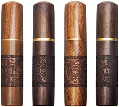 Huwane Toothpick Holder Portable Wood Toothpick Case Waterproof Handmade Craft Toothpick Pocket Box for Storage Toothpick, Needle, Pill, Cotton Swab, Bead, Ear Pick, and Other Small Object (4 Packs)