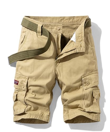 Pantalon court décontracté homme en coton lâche pour la montagne