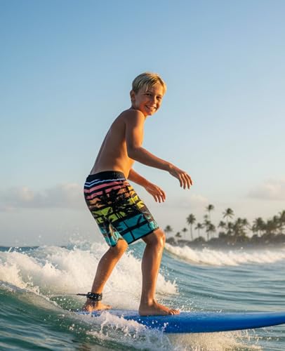 Image of Cozople 7-16T Teen Boys Swim Trunks Quick Dry UPF 50+ Swimwear Bathing Suit for Big Boys Beach Swim Boards Shorts