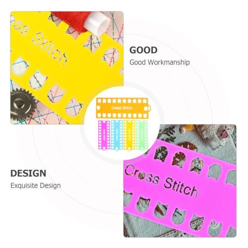 Image of 5Pcs Embroidery Floss Organizer Cards Durable Thread Holder for Cross Stitch Projects Storage with Positions for Crafting and Needlework
