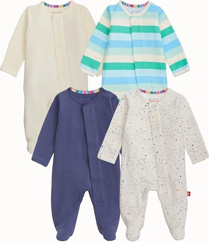 Image of Magnetic Me Cloudstretch 4-Pack Bundle | Magnetic Baby Footie Pajamas