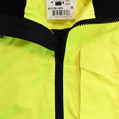 Image of Radians SJ110B Class 3 Two-in-One High Visibility Bomber Safety Jacket, Green, 2XL