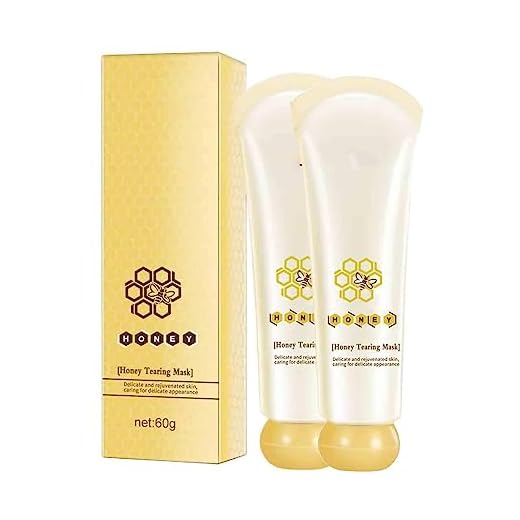 Honey peeling mask to remove blackheads and control honey exfoliating mask for facial oil control, blackhead removal, dead skin cleaning, pore shrinkage, suitable for men and women (60g) (2pcs)
